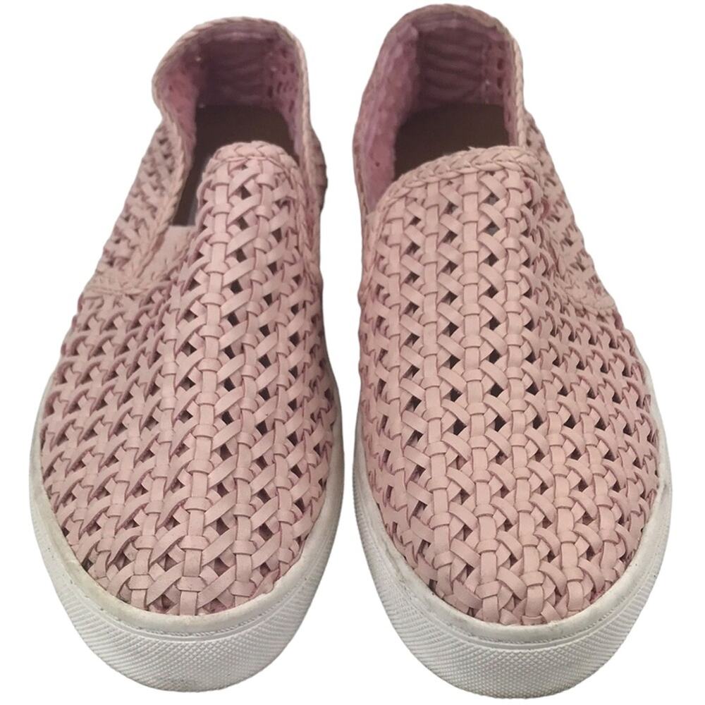 Steve Madden Adly Slip On Shoes Sneakers Woven Leather Blush Pink Size 6
